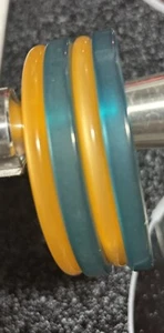 Brazalete Brazalete Naranja Lunar y Aqua Lote de 4 Pilas Vintage 1/4" Ancho Cada una - Imagen 1 de 2