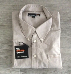 MENS KING SIZE BEN SHERMAN LONG SLEEVE BUTTON DOWN OXFORD SHIRT SAND SIZE 3X - Picture 1 of 1