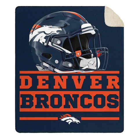 New NFL Denver Broncos Soft Large Throw Blanket with Sherpa 60"x70" Cover