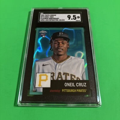 Oneil Cruz 2022 Topps Chrome Aqua Lava Refractor /299 Rookie Pirates SGC 9.5! - Image 1 of 3