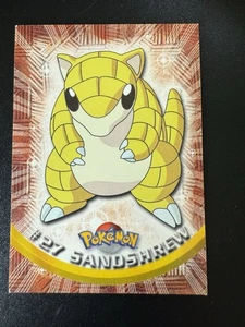 1999 Topps Pokemon TV Animation Edition Series 1 #27 Sandshrew Black Topps Logo - Picture 1 of 2