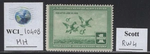 WC1_10408. UNITED STATES. USDA. 1937 DUCK stamp. Scott RW4. MH - Picture 1 of 1