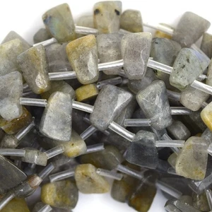 Cuentas de escalera de labradorita facetadas de 12 mm hebra de 15,5" - Imagen 1 de 1