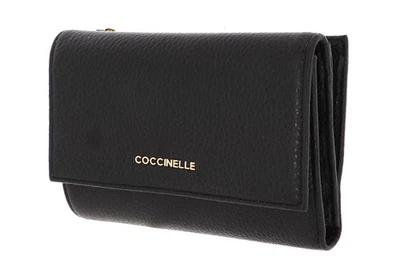 COCCINELLE Wallet Grainy Leather Noir - Photo 1/4