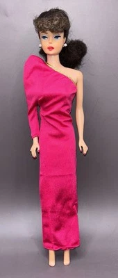 罕见老式芭比娃娃 1984 #7907 时尚乐趣粉色和金色连衣裙超级时代! — 第 1/4 张图片