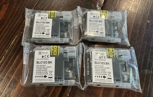 UPWARDS Ink Cartridges BLC103 BK For Brother Printer Quantity 4 New In Package - Picture 1 of 2