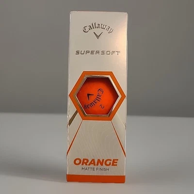 Callaway golf balls 3 SUPERSOFT Orange Matte Finish Original NIB - Image 1 of 3