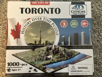 Toronto 4D Cityscape History Over Time Puzzle 1000 Pieces - Image 1 of 2