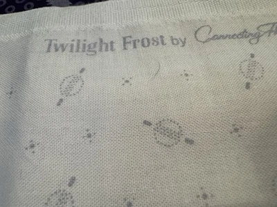 Twilight Frost 2009 Periwinkle on Snowy White Cotton Fabric Quilt 2/3 YD Connect - Image 1 of 4