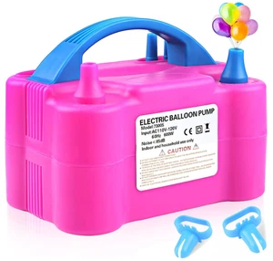 Ballonpumpe elektrisch, 110V 600W Ballongebläse Inflator Doppeldüse Luftpumpe Bal - Bild 1 von 7