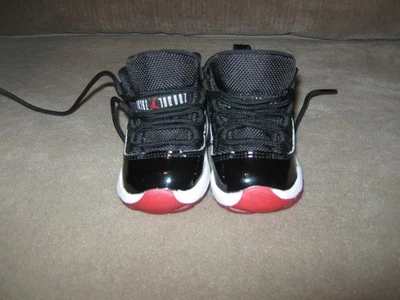 Nike Air Jordan 11 Retro 2019 BRED Negro Rojo Unisex Niños Pequeños Zapatos 2C 378040-061 Foto 1 de 4