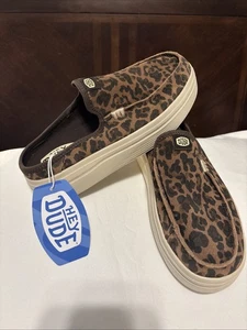 Hey Dude Women's Austin Lift Classic Shoes - Brown Leopard NEW WITH TAG! Size 8 - Picture 1 of 14
