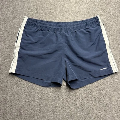 Vintage 90s Reebok Shorts Mens Large Navy Blue 4" Inseam Soccer Running Dad - Image 1 of 4