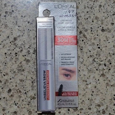LOréal Unbelieva Brow Longwear Waterproof Brow Topcoat Universal Transparent NEW - Image 1 of 4