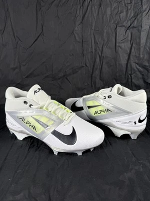 Zapatos de fútbol Nike Alpha Menace 4 Pro para hombre 9,5 tacos FD7037-100 blanco negro Foto 1 de 4