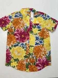 Janie and Jack Boys Size 14 Floral Tropical Button Up Dress Shirt NWT - Picture 1 of 3