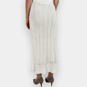 Zimmermann Wonderland Cream Cable Knit Maxi Skirt AU8–10 - Picture 1 of 9
