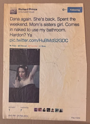 Cartel impreso artístico de la familia Richard Prince Tweets Desert X Instagram Twitter Foto 1 de 3