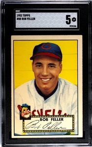 SGC 5 - 1952 Topps # 88 Bob Feller Cleveland Indians HOF - Foto 1 di 2