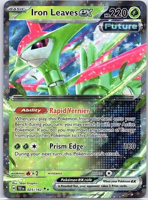 Iron Leaves ex 025/162 SV05: Temporal Forces - Pokemon Card - NM - Image 1 of 2
