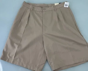 Lone Cypress Pebble Beach Golf Shorts Men 34X8" Pleated Chino Beige Preppy - Picture 1 of 9