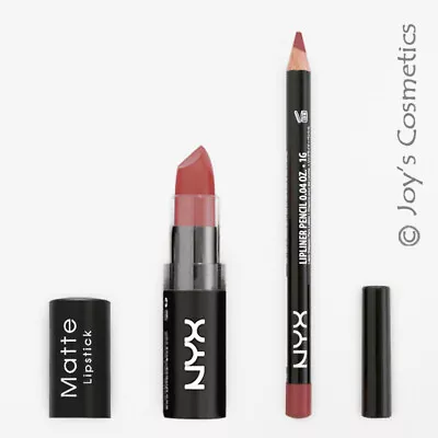 2 NYX Matte Lipstick 15 Whipped Caviar + Slim Lip pencil 831 Mauve Set  *Joy's* - Image 1 of 2