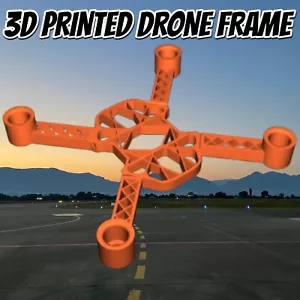 3D Printed Remote Control Drone Frame~ Printed Same Day! Orange, PLA - Picture 1 of 1
