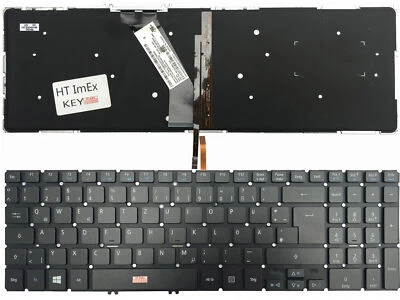 DE - Tastatur mit Beleuchtung ohne Rahmen kompatibel für Acer Aspire M5-583P - Bild 1 von 4