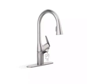 Kohler Safia 1-Handle Pull Down Sprayer Kitchen Faucet -Vibrant Stainless Finish - Picture 1 of 16