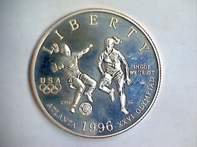 1996 S Soccer Clad Half Dollar Uncirculated - Image 1 of 2