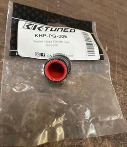K-TUNED HEATER HOSE DELETE BLOCK OFF CAP 5/8”: SILICONE - Picture 1 of 2