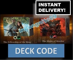 MTG MTGA ARENA CODE CARD STARTER KIT 2023 ARENA DECK LORD OF THE RINGS - 2 DECKS - Picture 1 of 5