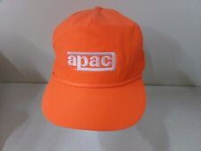 APAC Construction Neon Orange Embroidered Trucker Baseball Hat/Cap