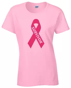 Camiseta Survivor Breast Cancer Awareness Rosa Cinta Damas 239 - Imagen 1 de 25