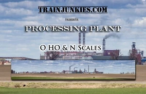 TrainJunkies Processing Plant Railroad Backdrop - Imagen 1 de 6