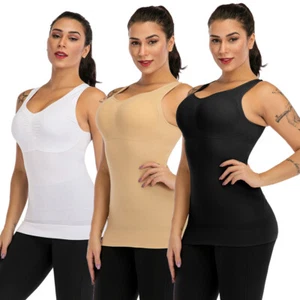 Women Body Shaper Slimming Vest Corset Bra Cami Tank Top Compression Shapewear - Picture 1 of 18