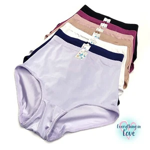 Lucii High Waist Light Tummy Control Full Coverage Satin Brief Girdle Panties - Picture 1 of 11