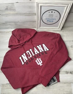 Colosseum Indiana Hoosiers Long Sleeve Hoodie Pullover Red Size: M NWT! - Picture 1 of 11