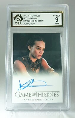 2017 Game Of Thrones Season 6 Hannah John-Kamen Auto Card Graded 9 - Image 1 of 2