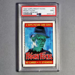 1988 Topps Fright Flicks #1 Freddy Krueger, A Nightmare On Elm Street Card PSA 9 - Picture 1 of 2