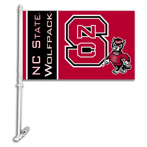 North Carolina State Wolfpack NCAA Double Sided Car Flag 11" x 18" Cover