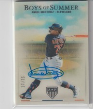 ANGEL MARTINEZ 2023 PANINI AMERICA'S PASTIME BOYS OF SUMMER AUTO #/75.