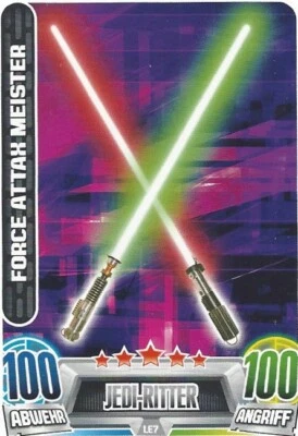 TCS 1070 Star Wars Force Attax Meister LE 7  Serie 2 Lichtschwerter "Jedi-Ritter - Bild 1 von 2