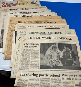Lot of 6 Milwaukee Journal Newspapers+1 Milwaukee Sentinel, Elvis, Iran hostages - Picture 1 of 24