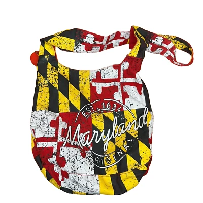 Bolso Bandolera ROBIN RUTH Maryland Souvenir Bandera Bandolera Hobo Cartera Bolso de Mano de Lona Foto 1 de 4