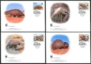 MOZAMBIQUE - 2013 WWF 'TEMMICK'S GROUND PANGOLIN' Juego 4 Fundas Primer Día [E7784] - Imagen 1 de 1