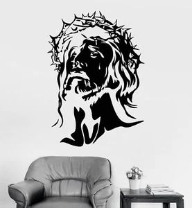 Vinyl Wall Decal God Jesus Religion Christian Messiah Man Head Stickers (764ig) - Picture 1 of 3