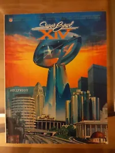 1980 Super Bowl XIV Program - Pittsburgh Steelers vs Los Angeles Rams - Picture 1 of 2