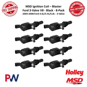 MSD Ignition Coil Blaster Black 8 Pack 3-Valve For 05-08 Ford, Mercury, Lincoln - Bild 1 von 12