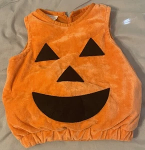 Costume Halloween Neonato Zucca Jack O Lanterna Arancione Tg 0-9 Mesi Bambino - Foto 1 di 6